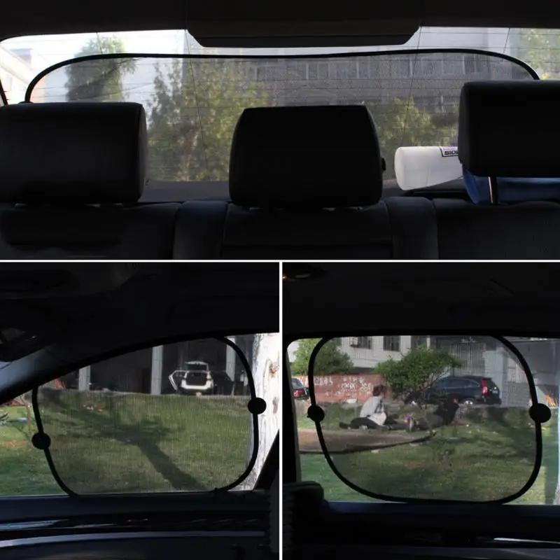 5 шт. 3D фотокаталитическая сетка солнцезащитный козырек оконный экран от солнца Автомобильная Передняя Задняя боковая занавеска интерьер автомобиля продукт с двумя присосками