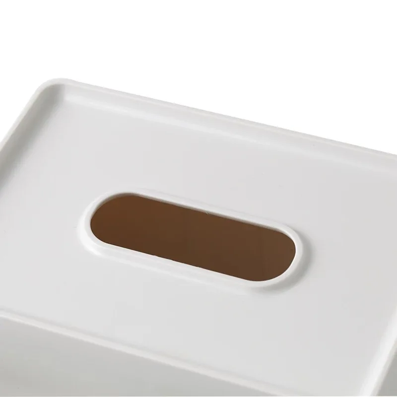 Plastic Tissue Box Cover Paper Napkin Holder Storage Box Paper Towel Dispenser Removable Tissue Paper Container Table Decoration