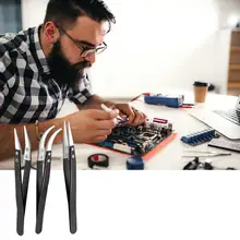 Высокотемпературный электронный сигаретный Пинцет кислота щелочи коррозионная изоляция ремонтный зажим инструмент черная ручка керамический пинцет