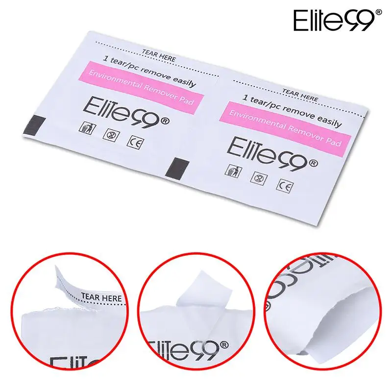 Elite99 200 шт Гель-лак для ногтей, фольга для снятия лака, обертывания с коробкой, УФ-съемные, экологически чистые, легкие, гелевые Обертывания для ногтей