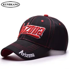 Новинка, Мужская и Женская бейсбольная кепка с 3D вышивкой Arizona, хип-хоп кепка, регулируемая Летняя Повседневная модная бейсбольная Кепка Gorras