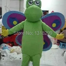 Талисман зеленый Buttefly маскарадный костюм карнавальный костюм-маскот