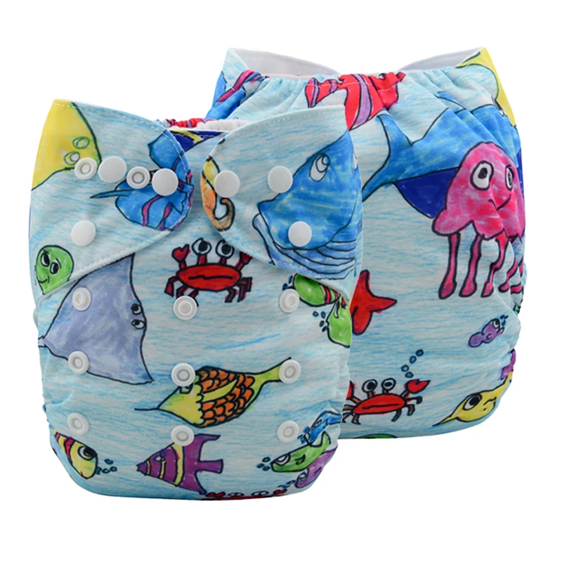 JinoBaby подгузники детские одного размера многоразовые Couche Lavable 1 шт подгузник +
