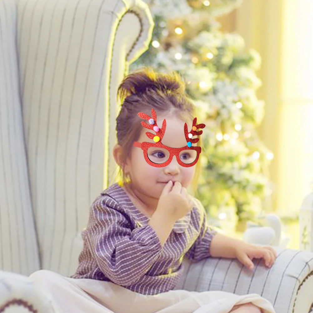 Рождественский подарок рождественские украшения очки рамки Декор вечеринка украшения игрушки Дети Кролик Снеговик шляпа Рога стиль Noel