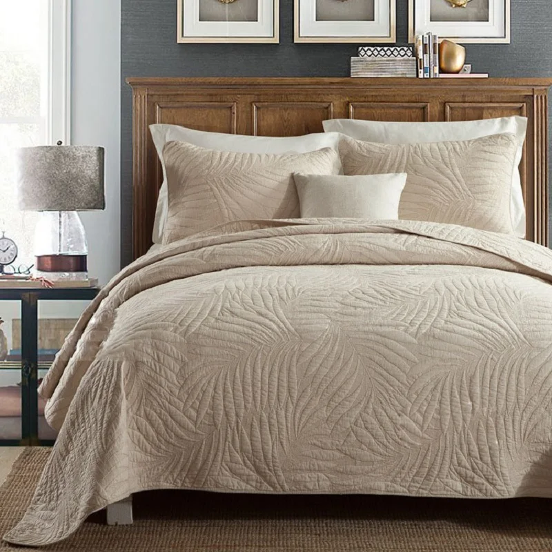 3 шт. простые хлопковые стеганые одеяла с вышивкой|cotton quilt|cotton quilts setwhite quilted coverlet |