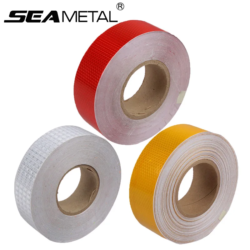 

37mX5cm Car Reflective Tape Auto Sticker Safety Mark in Car Reflector Tape Adhesive Strips Universal Decoration Stickers On Car