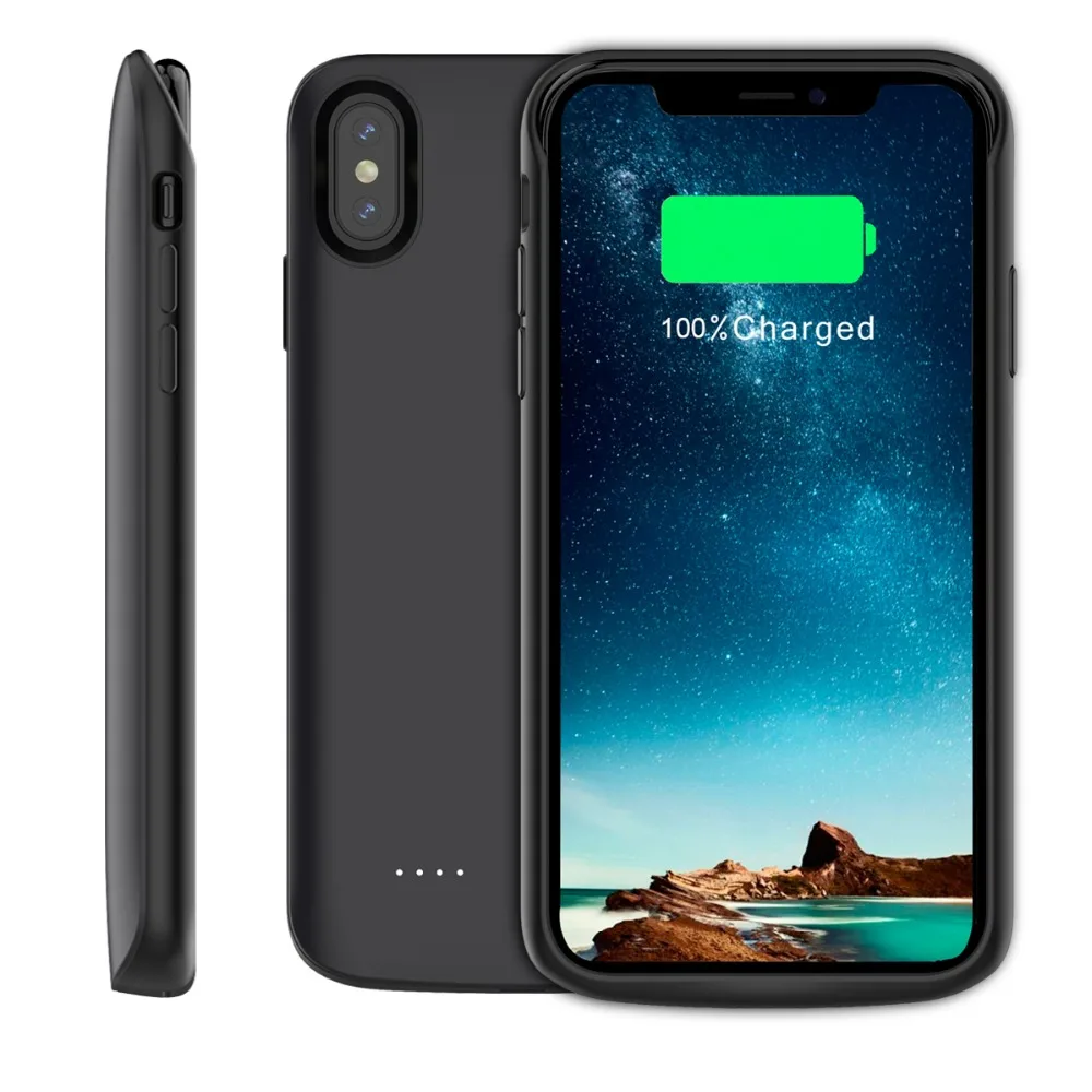 Kopen Voor iPhone Xs Max Xr 6000 mah Power Bank Batterij Oplader Telefoon Case Externe Backup Charger Power Bank Case voor iPhone Xr Xs Max