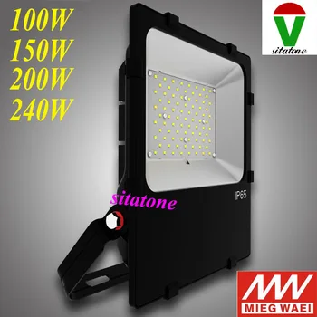 

2 year warranty high quality MEAN WELL driver CE FCC ROHS AC85-265V 100W 150W 200W 240W LED floodlight led outdoor lighting