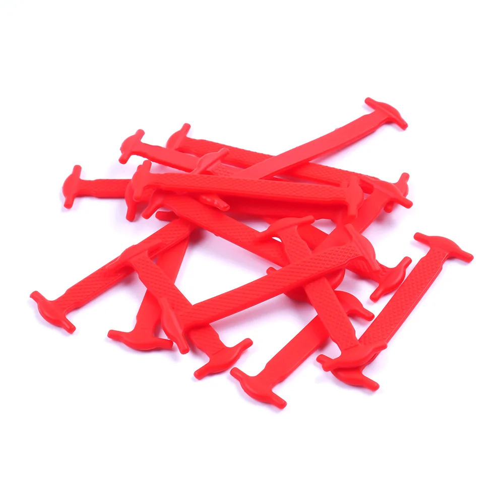 16Pc/Set Children Athletic Running No Tie Shoe Elastic Silicone Shoelaces All Sneakers Fit Strap Shoes Lace