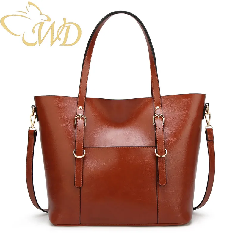 

WDbag 2019 Cheap Women Bags Oil Wax Leather Vintage Handbags All-match Big Size Ladies Purse and Messenger Bags Crossbody Bags