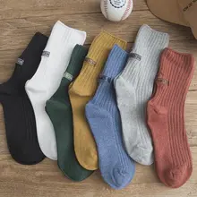 Женские Длинные хлопковые носки с высокой трубкой, милые Новые короткие kawaii дышащие впитывающие пот повседневные длинные винтажные носки, 1 пара