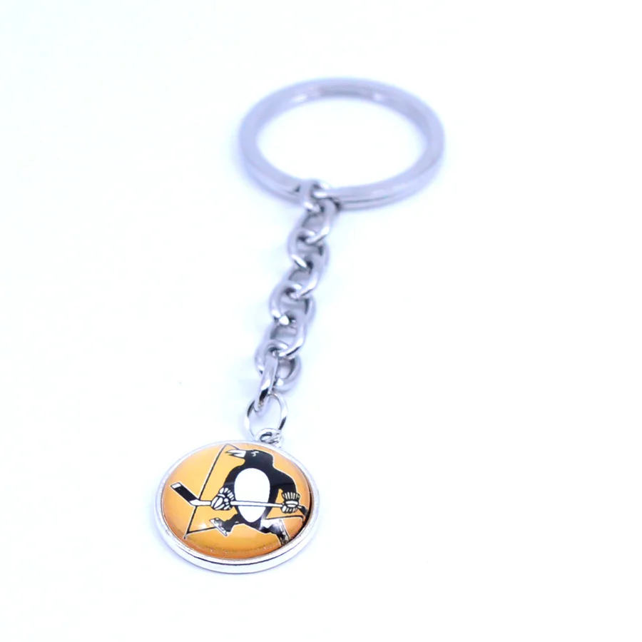 Ice Hockey Keychain NHL Pittsburgh Penguins Charm Key Chain Car Keyring
