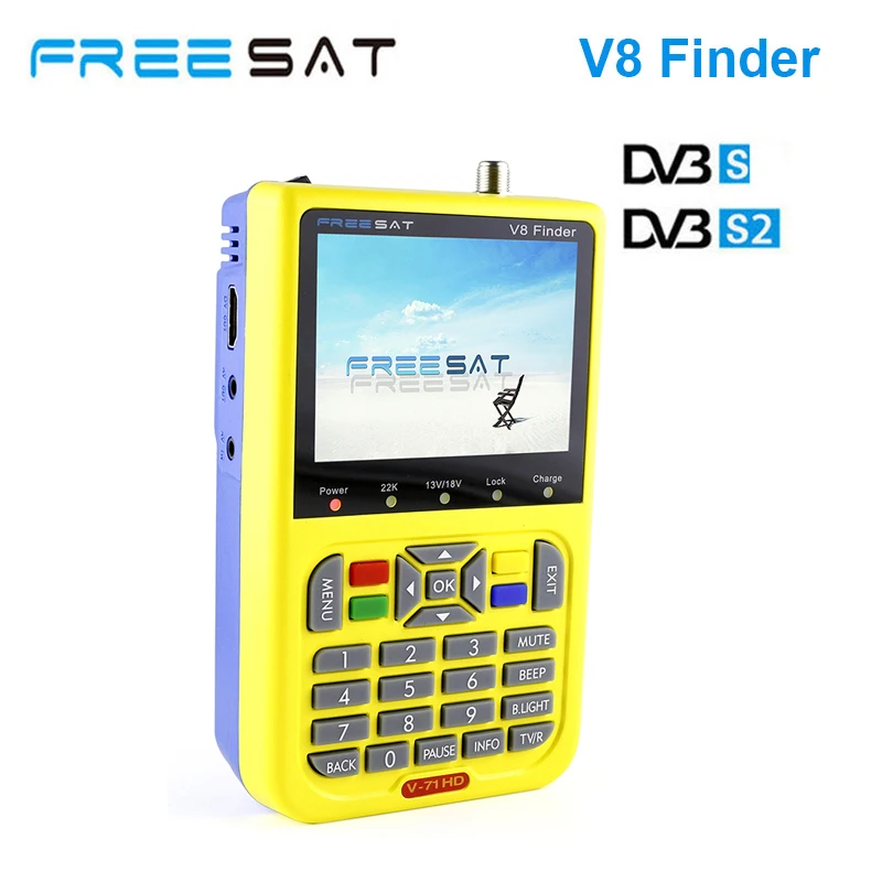 

Ship from ES Digital Satellite Finder Meter freesat V8 Finder HD DVB-S2 3.5 inch LCD Display Satellite TV ReceiverFor Sat Dish