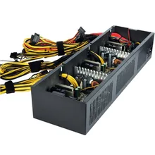 2600W ATX Power Supply For Eth Rig Ethereum Coin Miner Mining Supports 12 Graphics Overclocking 90+ 24PIN Power Supply