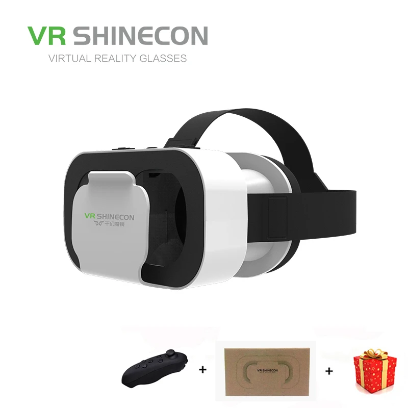 Casque Headset Vr Shinecon Virtual Reality Glasses 3D Helmet 3 D Google Cardboard For Smart Phone Smartphone Goggles Mobile Lens