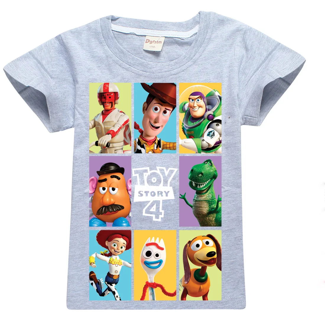 

2019 Summer Cartoon Toy Story 4 Kids T Shirts O-Neck Cotton Baby Girl Tops Tees Clothes 3-12T Boys Girls Short Sleeve T Shirts