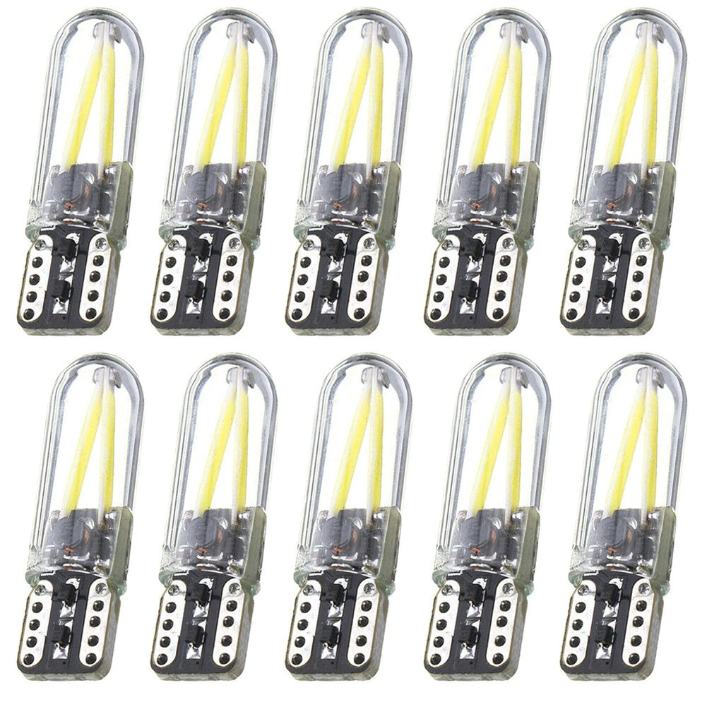 10x T10 194 168 W5W COB светодиоды с Canbus Авто-Стайлинг белые лампы для Габаритные огни яркая кварцевая Стекло лицензии светильник белые лампы