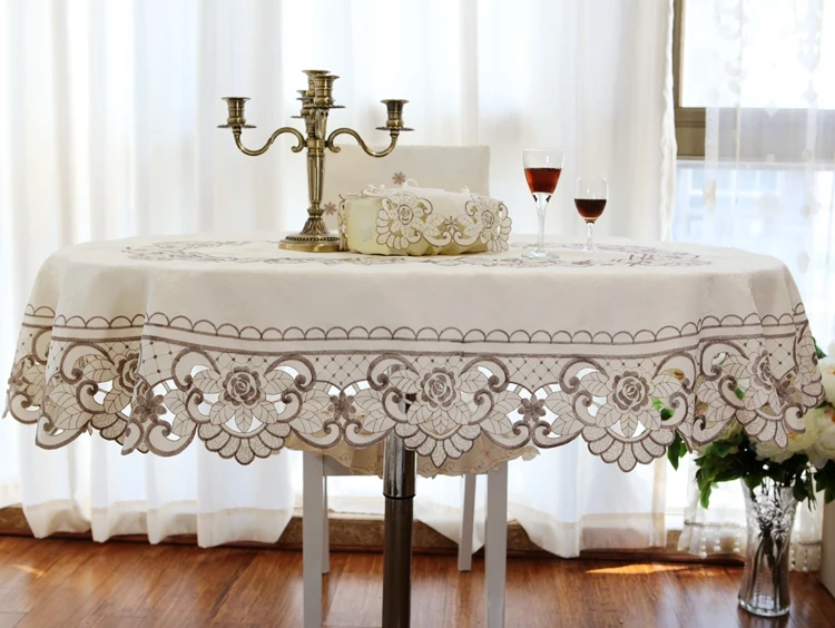 2016 new hot sale High-end European oval tablecloth round table cloth Embroidery table cover free shipping 2016 new hot sale High-end European oval tablecloth round table cloth Embroidery table cover free shipping