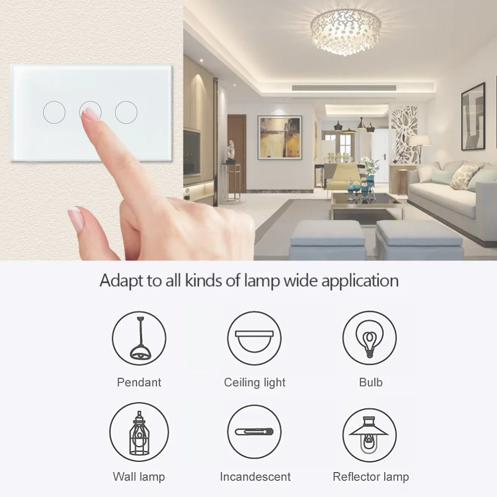Geeklink Smart Home Wifi Switch Para Alexa Google Home Interruptor De Luz De Pared 1 2 3 Control Remoto Inteligente De Pandillas Control Remoto Inteligente Aliexpress