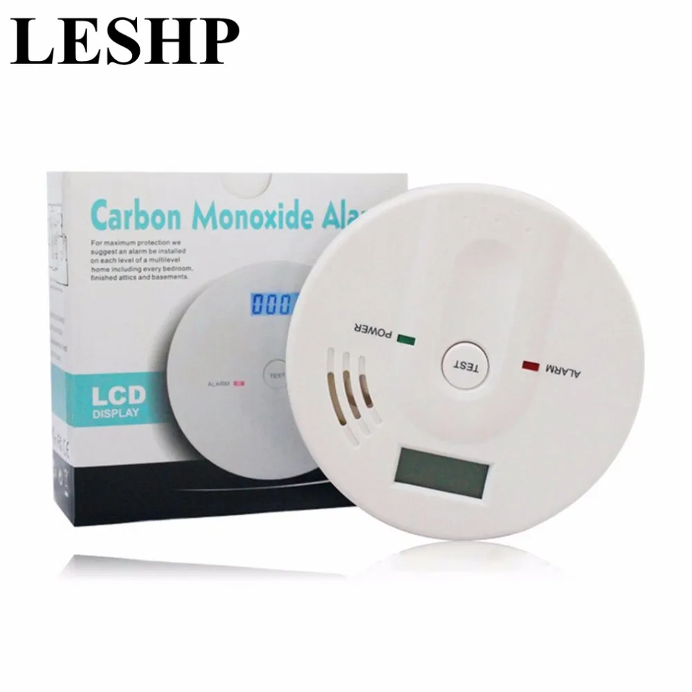 

LESHP 85dB Warning Independent Sensitive LCD Display CO Gas Sensor Carbon Monoxide Poisoning Alarm Detector For Home Security