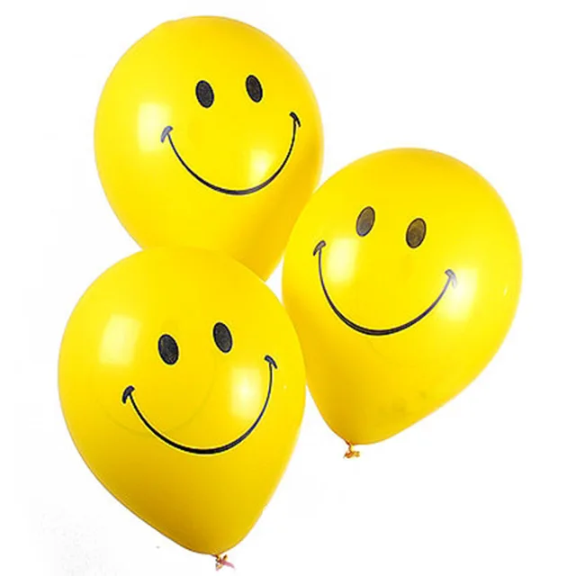 

20pcs Holiday Supplies Smile Balloon 10-Inch Thicken Yellow Interest Happy Birthday Emoji Party Arrangement Babyshower Balony
