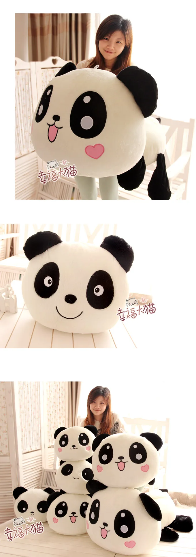 Various Sizes Cute Tarepanda Lie Prone Pandas Bears Plush Toys Stuffed Animal 