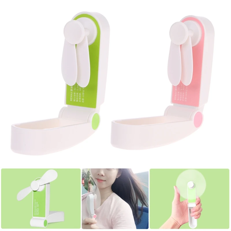 

Handheld Mini USB Fan Rechargeable Desktop 2 Speeds Outdoor Portable Home Travel