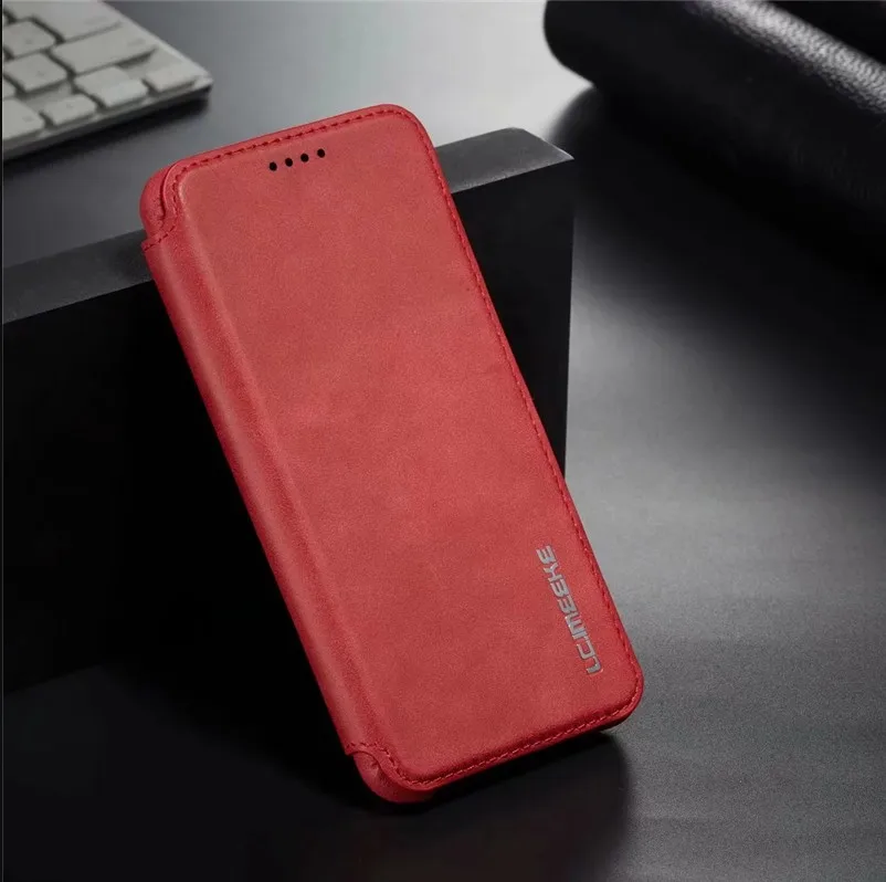 Кожаный чехол-бумажник с откидной крышкой для huawei P20 Pro, водонепроницаемый чехол для телефона huawei P20 Lite P20 темно-синий коричневый черный красный Jkke - Цвет: Coffee