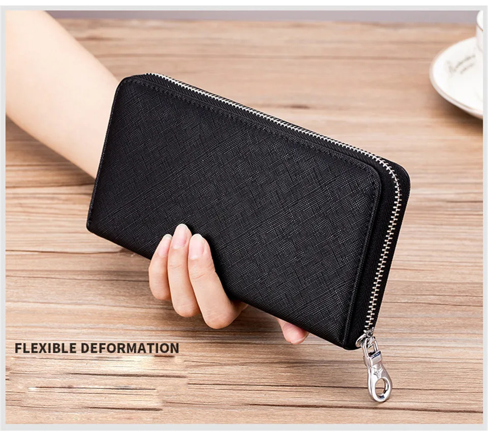 SOUTH GOOSE Men Wallet PU Leather Classic Long Clutch Wallets Male Large Capacity Credit Card Holder Women Travel Passport Purse