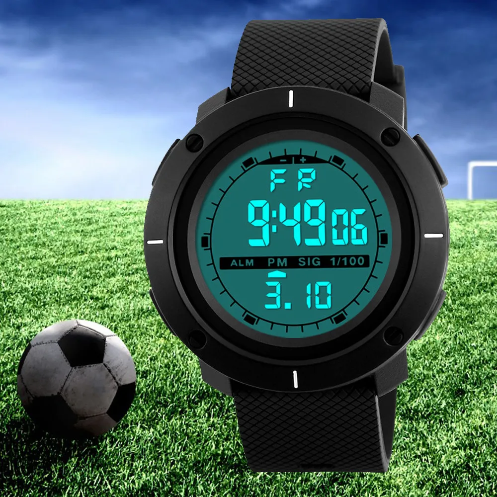 

New Upgrade Fashion Mens Luxury Digital LED Analog Quartz Alarm Date Sports Wrist Watch clock saat xfcs Free Shipping Gift