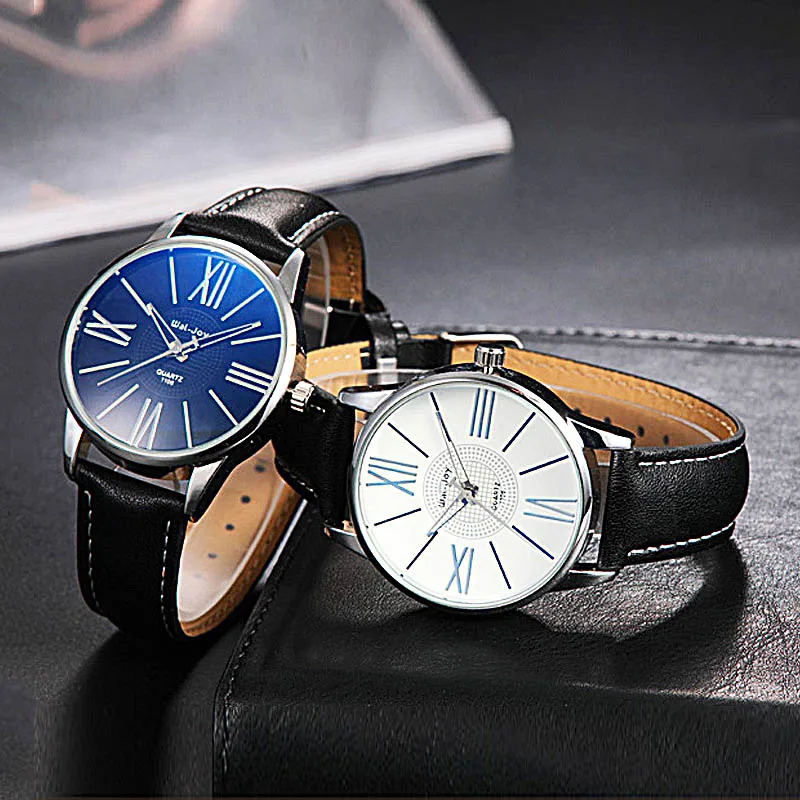 

WJ-8111 relogio Masculino Watches Men Fashion Sport Stainless Steel Case Leather Watch Quartz Business Wristwatch reloj hombre