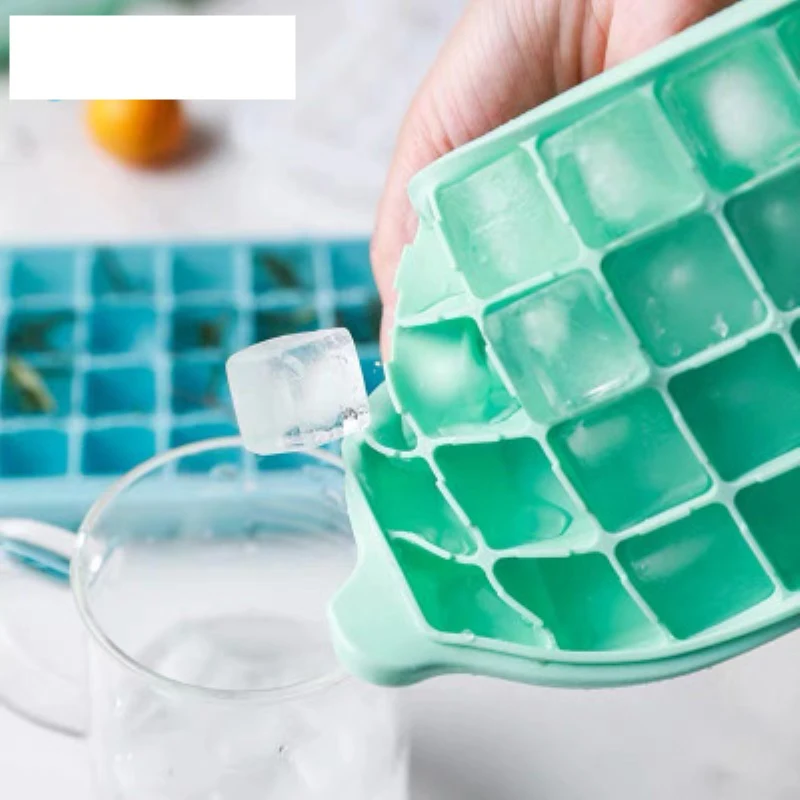 

New 24 Grid Silicone Ice Tray Easy Release Ice Cube Maker Square Shape DIY Fruit Pudding Mold Ice Cream Tool Kitchen Accessories