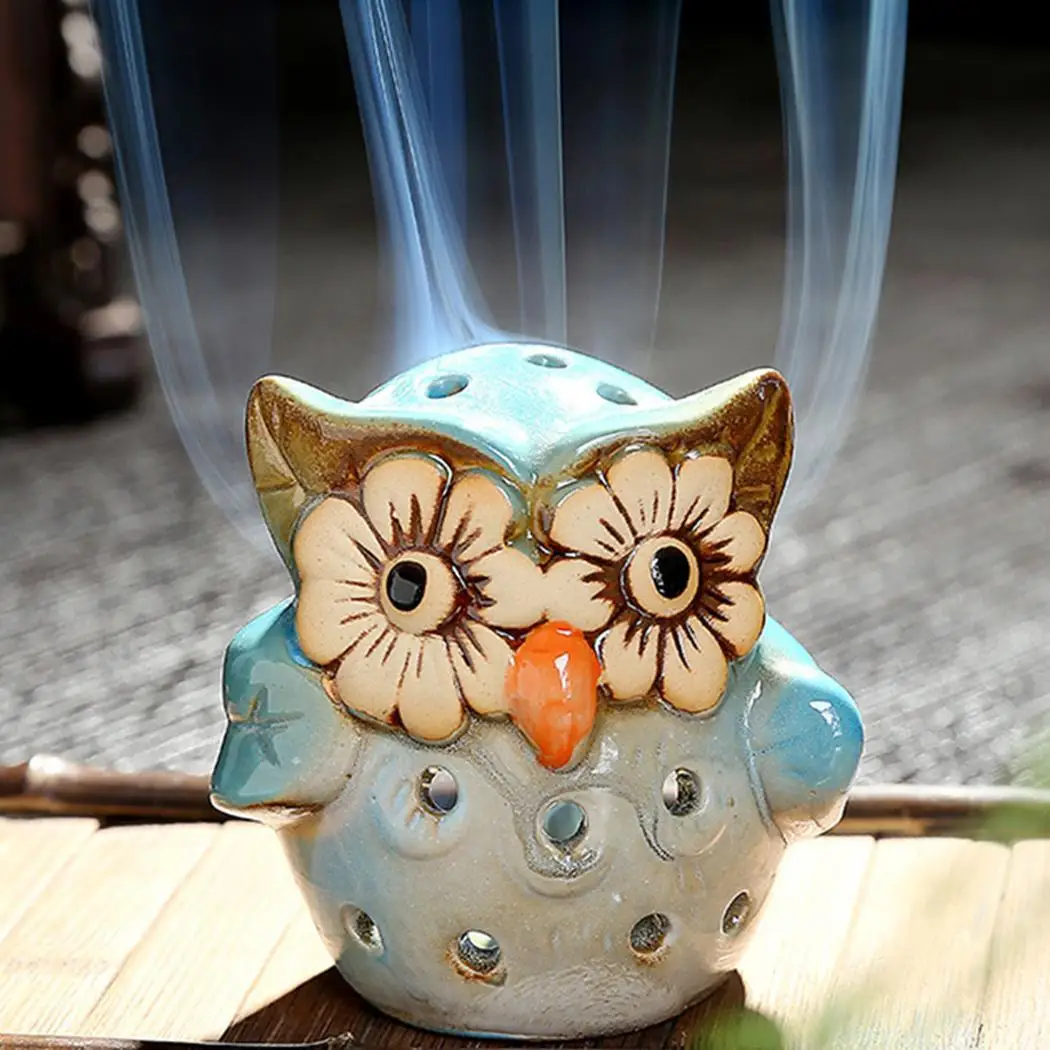

Holder Hollow Temple etc Animal Living Pattern Holder House Out Ceramic Burner Incense Tea Room Censer Home