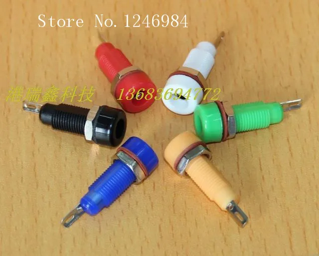 

[SA]4MM banana jack power connector jack yellow- blue- red and black terminals M8 Taiwan SCI R1-22--100PCS/LOT