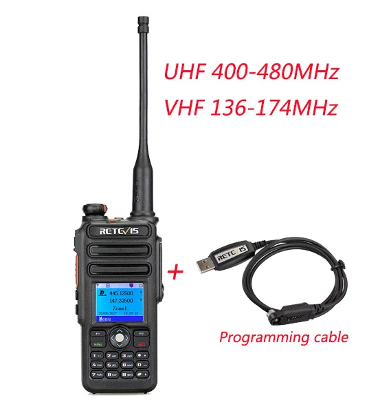 Retevis RT82 gps двухдиапазонный DMR радио цифровая рация DCDM TDMA IP67 Водонепроницаемый Hf трансивер Ham Радио Comunicador - Цвет: UHF VHF