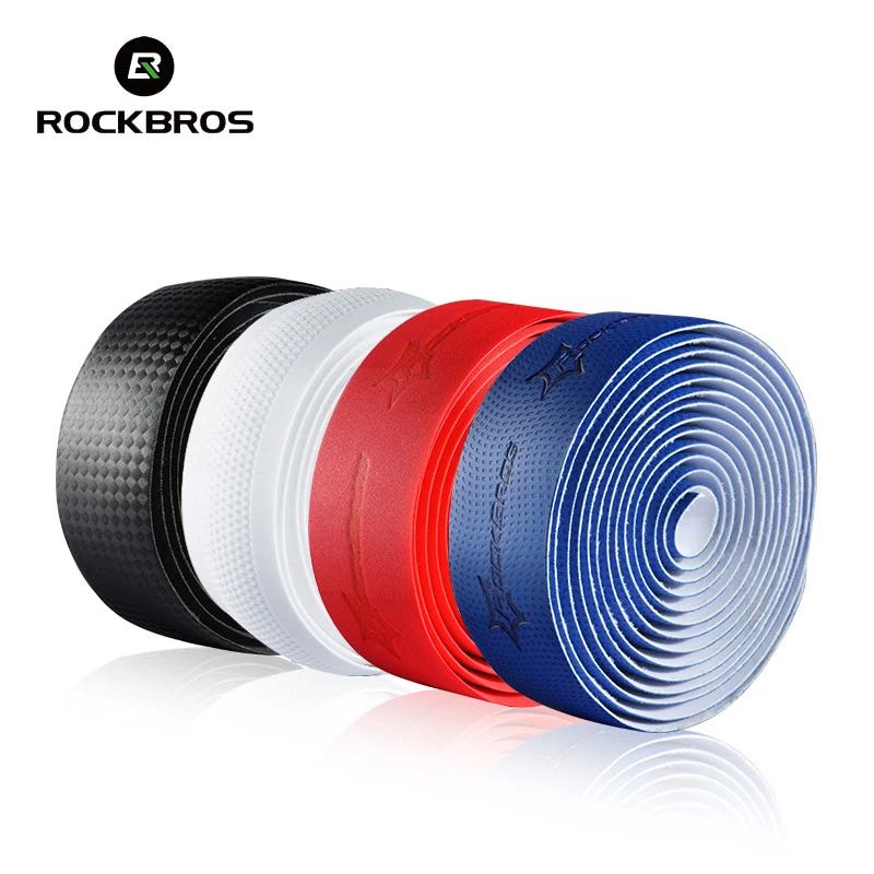 Best Rockbros Bicycle Handlebar Tape 2018 PU Road Bike Bent Tape PRO Anti slip Anti sweat Racing Cycling Hand Bar Tape Accessories