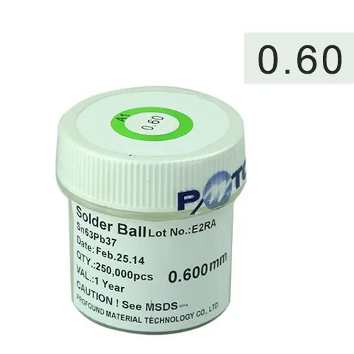 Pmtc Bga Reballing 250k 0.6mm Leaded Bga Solder Balls For Soldering