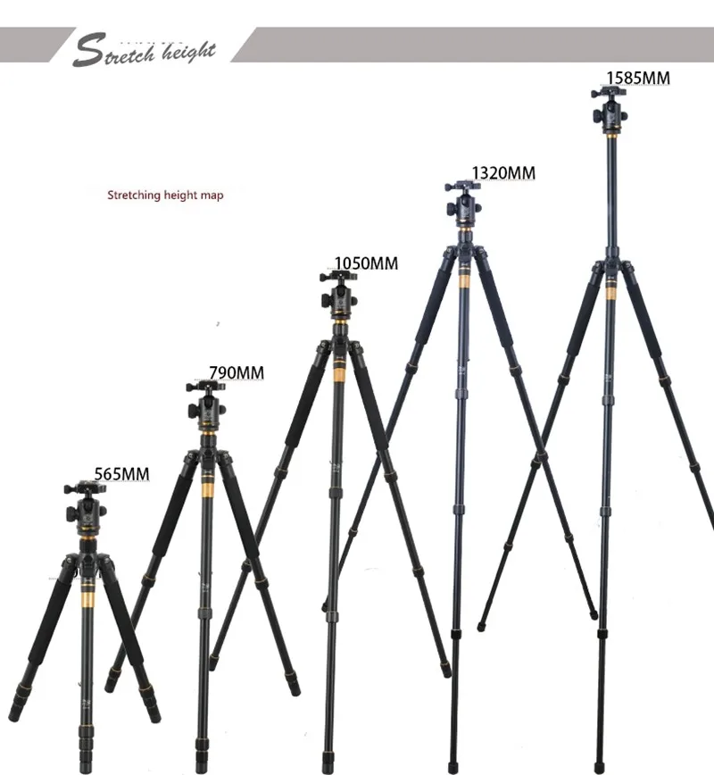 Горячая Q999 Профессиональный фотографический Портативный штатив для монопода+ шаровая Головка для цифровой SLR DSLR камеры складной 43 см Максимальная загрузка 15 кг