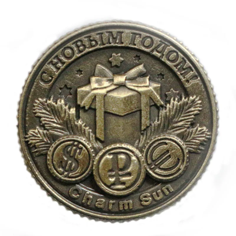 Xmas Gift "I Attract Money And Luck" Souvenir Coin Russian Rouble ...