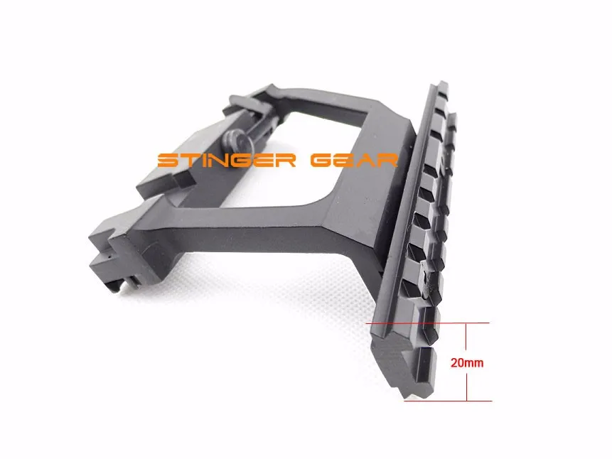 Тактическая сторона ak рейку 20 мм, 8 слотов, общий матовый черный металл Строительство + Бесплатная доставка (SKU12050018)
