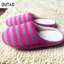 OUTAD 4 Color Winter Warm Soft indoor floor font b Slippers b font Women Men Shoes