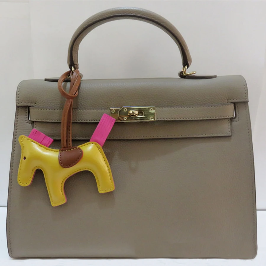 

Brand Jewelry Fashion PU Leather Horse Car Key Chain Ring Holder Animal Keyring Bag Keyfobs Charm Women Handbag Pendant R247