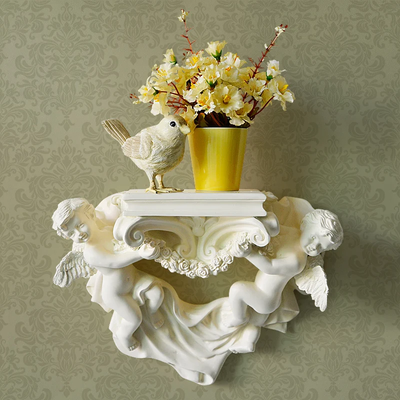 

European country creative Angel wall decorations Home Furnishing wall ornaments resin rack on wall partition shelf