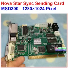 NOVASTAR отправка карты MSD300, высокое обновление, высокий серый контроль, контроллер синхронизации, поддержка 1280*1024 пикселей, двойной экспорт rj45