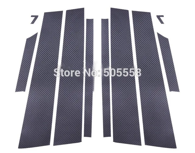 carbon fiber vinyl a b c pillar car wrap sheet film sticker for vw