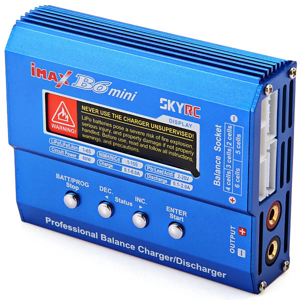 

100% Original SKYRC IMAX B6 MINI 60W Balance Charger Discharger For RC Helicopter Battery Charging Re-peak Mode free shipping