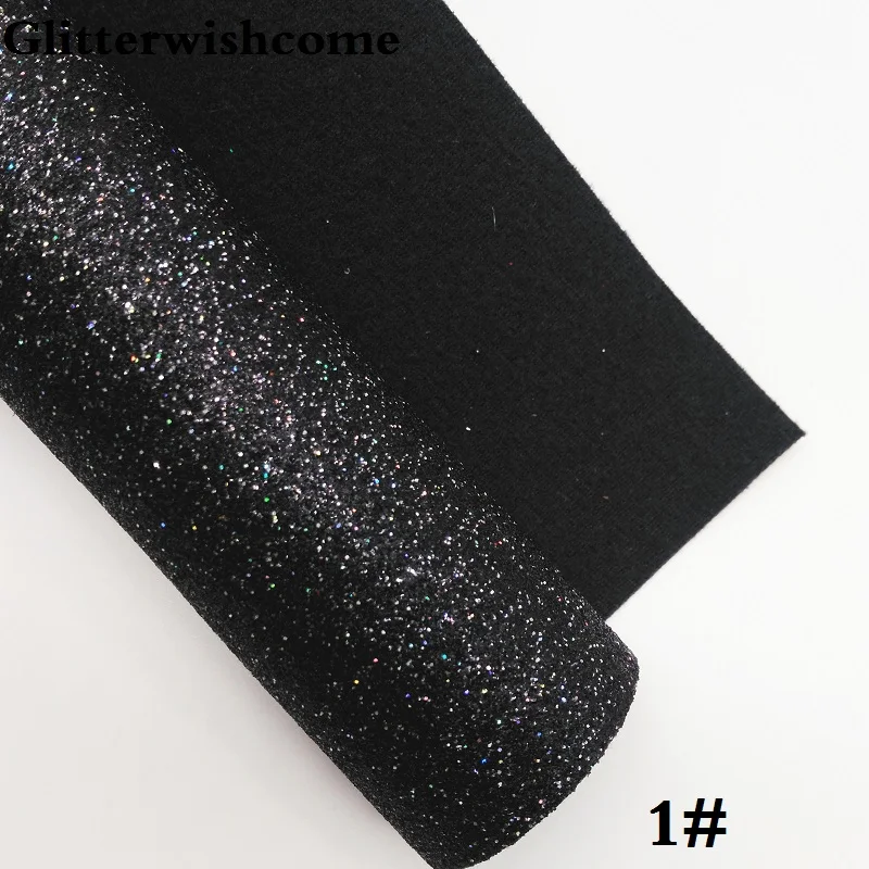 Glitterwishcome 21X29 см A4 Размеры виниловые обои для банты тонких блестящая кожаная ткань винил для банты, GM238A