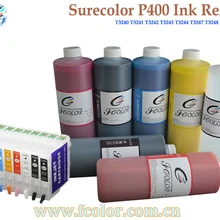 P400 сублимационные комплекты для заправки чернил с многоразового картриджа для Surecolor P400 термопечать T3240-9 500 мл бутылка