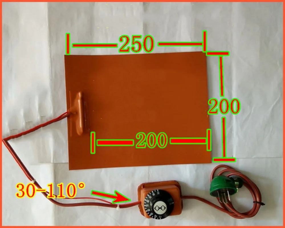 200*250 мм 220 В Термостат контроля температуры ФПБ разделения экрана сокровище мобильный гибкую панель нагревательного элемента силиконовые