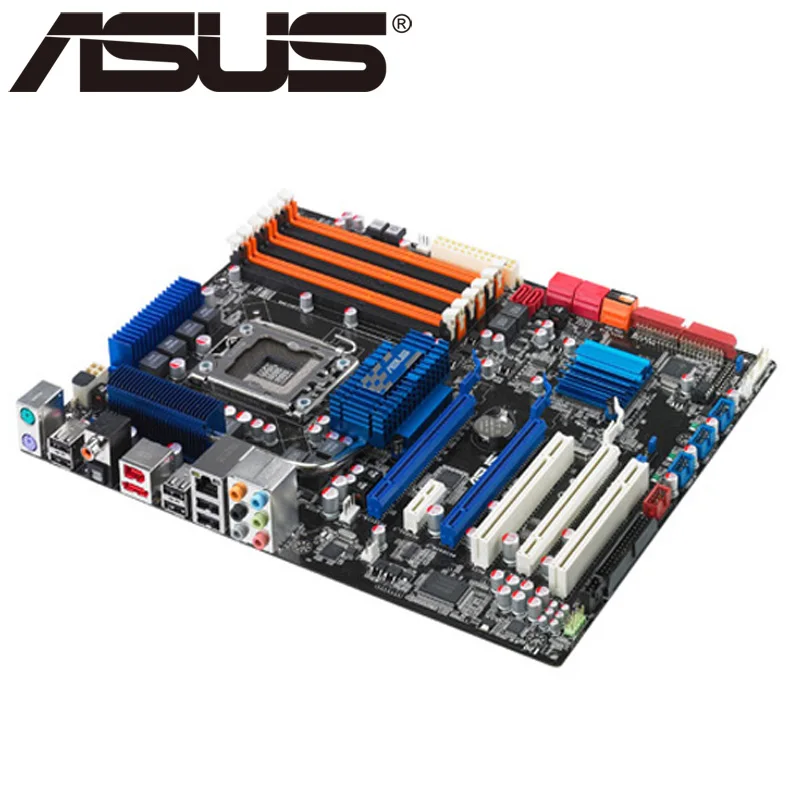 Настольная материнская плата Asus P6T X58 Socket LGA 1366 Core i7 Extreme DDR3 24G ATX UEFI биос оригинальная б/у материнская плата в продаже